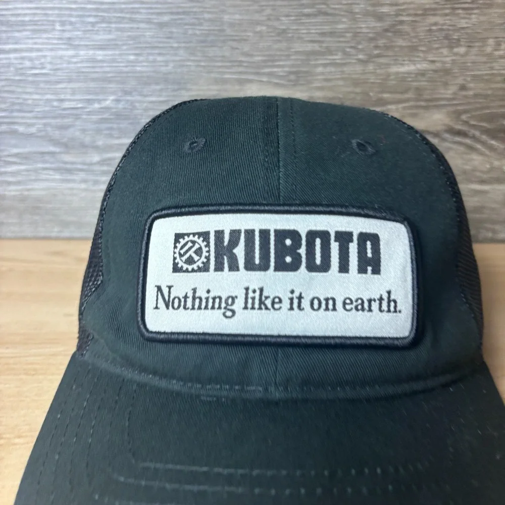 Kubota Hat Cap Snap Back Black Tractor Performance Outdoor Adjustable